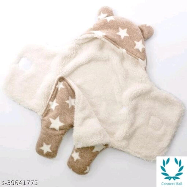 Baby Blankets New Born Combo Pack of Wrapper Hooded Blanket And Baby Bed Crib Blanket Pack of 2 Fabric: Microfiber